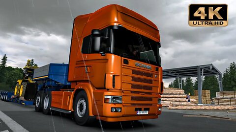 Hurry up to delivery with Scania 4 series 164.580 V8 | Euro Truck Simulator 2 Gameplay "4K"