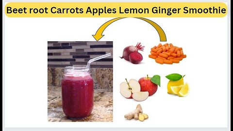Beet root Carrots Apples Lemon Ginger Smoothie #Smoothies #healthy #healthylifestyle