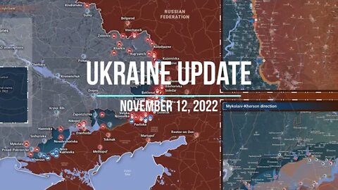 Ukraine War Update Rybar Map for November 12, 2022 Kherson, Ugledar Svatovo-Kremennaya Belgorod