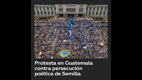 Protesta en Guatemala por el proceso contra el Movimiento Semilla
