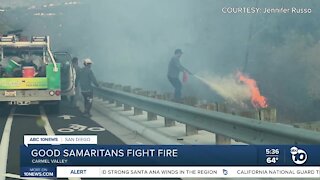 Good Samaritans knock down fire in Carmel Valley