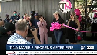 Tina Marie's reopens after fire