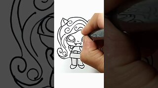 Step-by-step guide to drawing and painting Clawdeen Wolf from Monster High #shorts