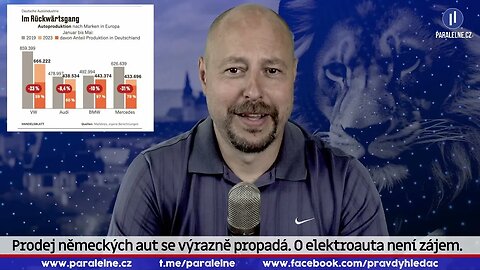 Výrazný propad prodeje automobilů - Green deal v praxi. Amerika nám řeže větev a Čína má nový trh.