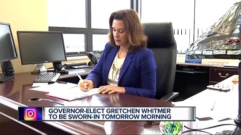 Governor-elect Gretchen Whitmer to focus on roads, water and education after being sworn in