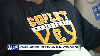 After routine surgery left him paralyzed, Copley basketball coach Antoine Campbell is staying positive