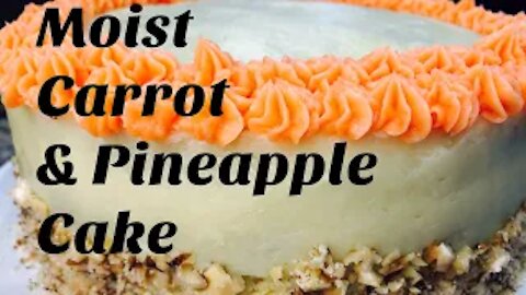 How To Make Easy Carrot Pineapple Cake (Very Moist) - NO OIL OR BUTTER - Amazin' Cookin'REQUIRED.