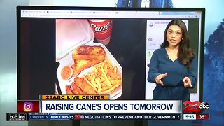 Raising Cane's opens tomorrow