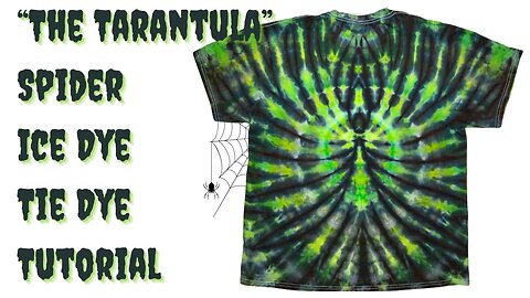 Tie-Dye Designs: Halloween Spider Ice Dye Version “The Tarantula”