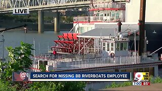 Boats search for BB Riverboats worker presumed drowned