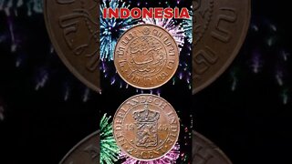 Indonesia 2½ cents 1945.#shorts #coinnotesz