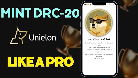 Complete Tutorial | Unielon wallet to Deploy/Mint Dogecoin DRC-20 tokens like a PRO