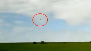 Russian Drone Becomes Lawn Dart After MANPADS Strike