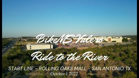 BIkeMS Valero Ride to the River 2022 Actual Start - Time To Ride - A Drone View #bikems #rttr2022