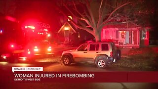 Woman injured in firebombing at home on Detroit's east side