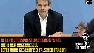 In der Bundespressekonferenz wird nicht nur abgewiegelt,jetzt wird GEDROHT bei falschen Fragen!