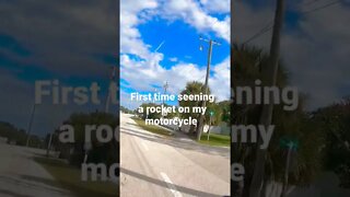 driving around on motorcycle by space coast