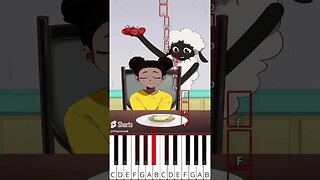 Yes or No? Create a Burger Challenge!(@fash)Amanda the Adventurer Animation - Octave Piano Tutorial