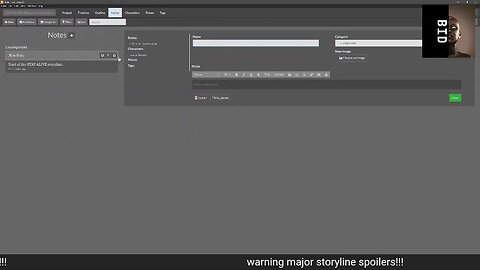 Storyline Development Stream #001 [SPOILERS]