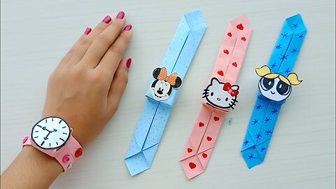 How to make easy paper watch /Origami paper Watch / Easy Origami