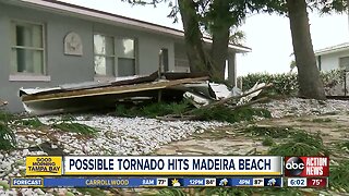 Possible tornado hits Madeira Beach