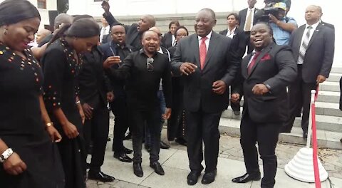 SOUTH AFRICA - Cape Town - President Cyril Ramaphosa unveils inscriptions depicting the values of the Constitution (Video) (BAd)
