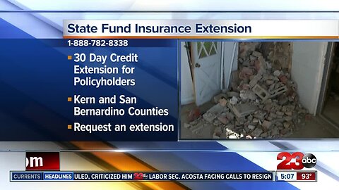 California extends state fund insurance extension, mental health services for earthquake victims