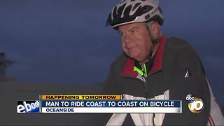Man to ride coast to coast on bicycle
