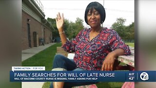 Family searches for will of late nurse