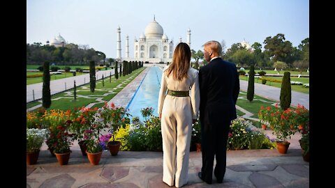 President Trump and First Lady Visit the Taj Mahal in 2020