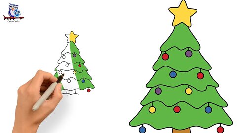 How to Draw a Christmas Tree - Holiday Art Tutorial