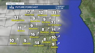 Windy, mild Tuesday in store