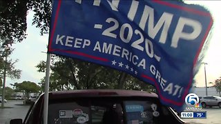 Teen Trump supporter asked to take down 'Trump 2020' flag from truck while working in Boca Raton