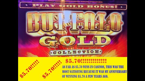 $5.70 win on Buffalo Gold Slot Machine at Monarch Casino in Black Hawk, Colorado