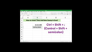 How to Automatically Insert Date and Timestamp in Excel? Part-1