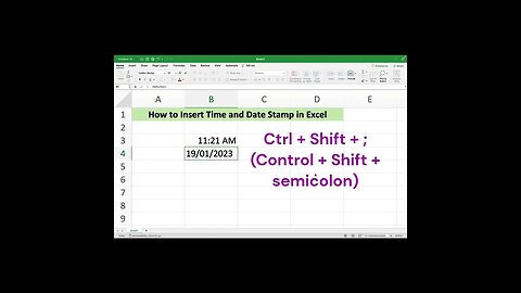 How to Automatically Insert Date and Timestamp in Excel? Part-1