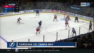 Brayden Point score 2 late goals, Tampa Bay Lightning beat Carolina Hurricanes 3-1