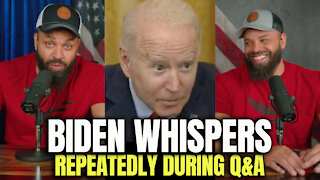 Biden Whispers Repeatedly During Q&A