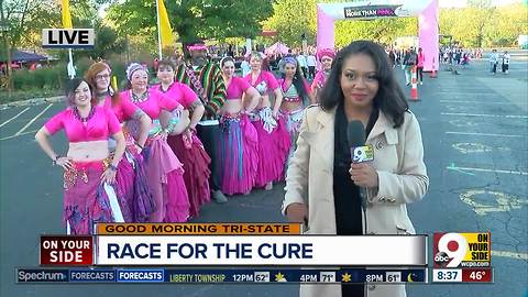 Colorful characters make Cincinnati's Race for the Cure Pink Ribbon Walk a brighter time