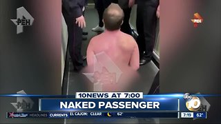 Man tries to board plane naked?