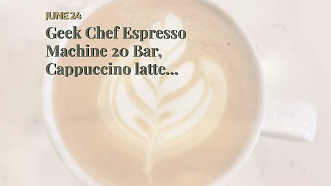 Geek Chef Espresso Machine 20 Bar, Cappuccino latte Maker Coffee Machine with ESE POD capsules...