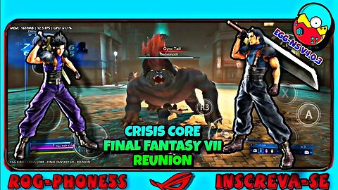 CRISIS CORE - FINAL FANTASY VII REUNION - Game play Egg NS Emulator Switch v4.0.3 + Configurações.