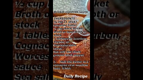 Brisket Injection Sauce. Simple fast and easy way to enhance your #bbq