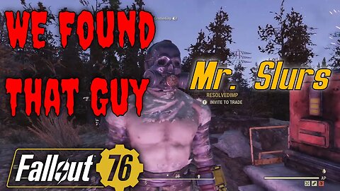 In This Fallout 76 Public Server Mr. Slur Upsetti Over His Floating Camp Crumbles