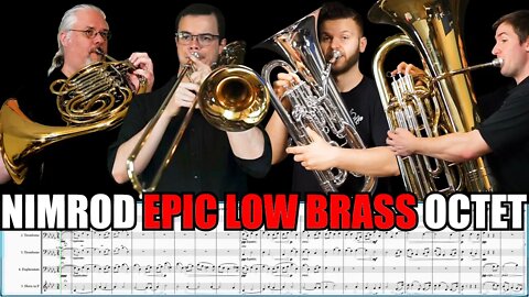 EPIC LOW BRASS! Elgar "Nimrod" for Brass Octet: French Horn, Trombone, Euphonium, Tuba. Play Along!