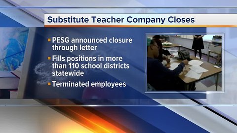 Thousands of substitute teachers in MI affected after company abruptly shuts down