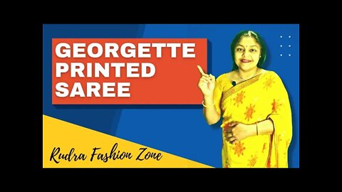 Georgette Printed saree collection | Floral print Georgette saree on limeroad | #rudrafashionzone