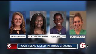 4 teens killed in 3 crashes over 2 weeks