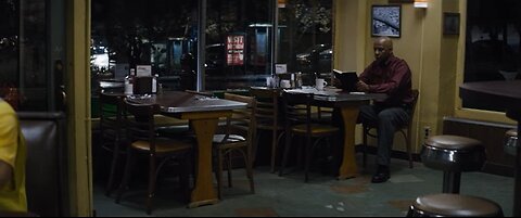 The Equalizer "Is it just you or we waiting for someone else?" scene