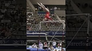 Li Li (CHN) on Bars - 1992 Olympics #shorts